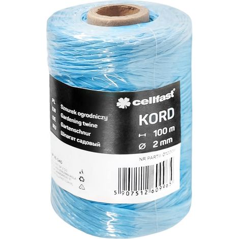 cellfast Cordón de jardinería KORD, Hecho de Polipropileno, Duradero, Duradero, Resistente a daños, 100 m x 2 mm