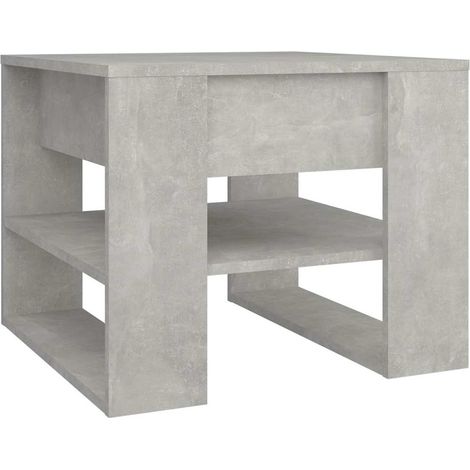 Maison Exclusive - Tavolino Salotto Grigio Cemento 55,5x55x45 cm Legno Multistrato (1/5)