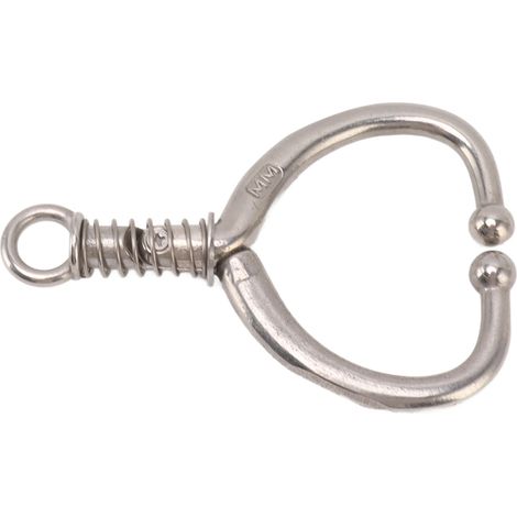 Set mit 4 robusten, kugelförmigen Nasenringen aus Edelstahl für Rinder, mit Clip- und Zugmechanismus für den Einsatz in der Landwirtschaft. (1/5)