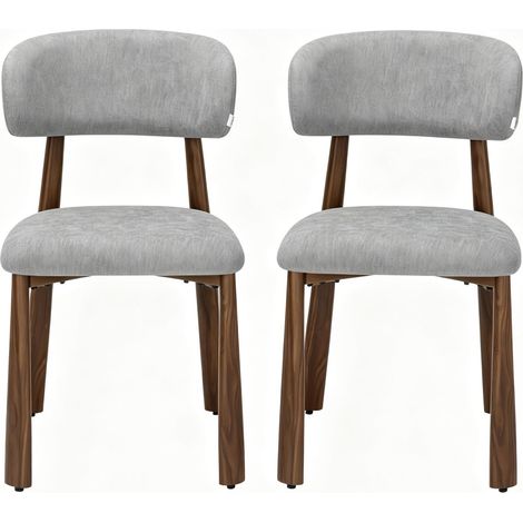 Chaise de salle à manger moderne et élégante, fauteuil confortable avec dossier capitonné, assise ergonomique pour repas (pack de 2 sièges uniquement) (1/5)