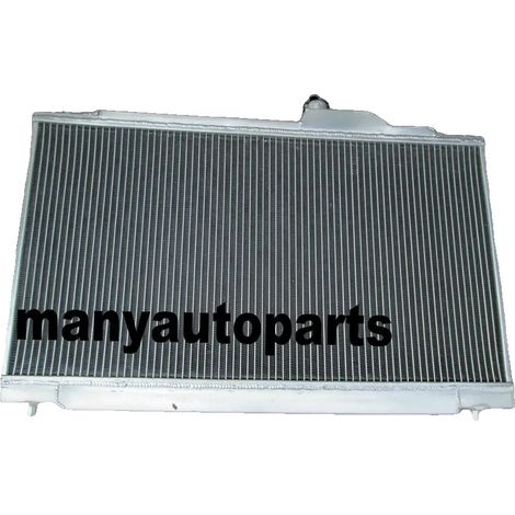 Radiador de aluminio, tamaño del núcleo 375 mm x 710 mm x 50 mm, tamaño total 510 mm x 740 mm x 100 mm, diámetro de entrada/salida 35 mm/35 mm, compatible con LEXUS IS200 / IS300, peso del artículo 6, (1/5)