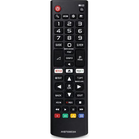 Mando a distancia de TV compatible con LG AKB75095304 con botones de acceso directo a Netflix y Amazon (1/5)