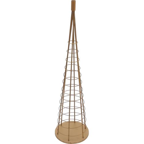 [NEUWERTIG] Deko-Baum HHG-466, Weihnachtsbaum Schmuckbaum Weihnachtsdeko Christbaum zum Beschmücken, Metall 115cm goldfarben (1/5)