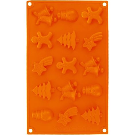 Stampo in silicone per mini biscotti, marrone, Christmas MIX sillinie orion 151754 (1/5)