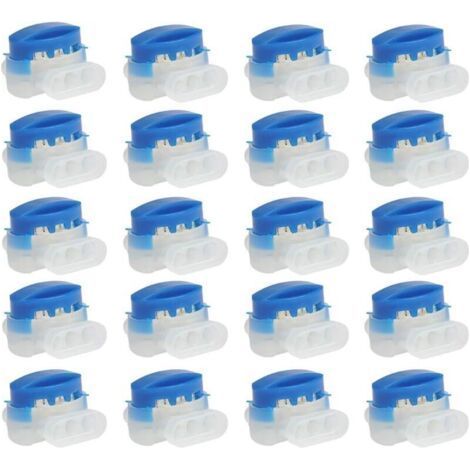 Connecteurs de Câble Remplis de Gel Résine 20 pcs Raccord de Câble Etanche Borne à 3 Fils de Connexion pour Robot Tondeuse Jardin Extérieur et Voiture (1/4)