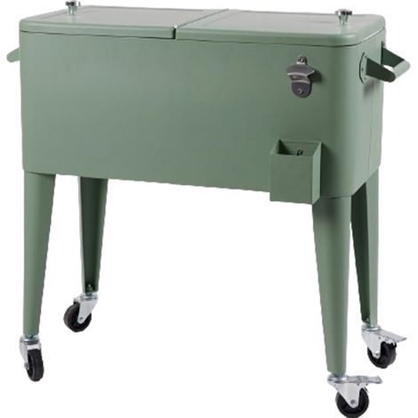 Frigo doppio contenitore con rotelle colore verde (1/4)
