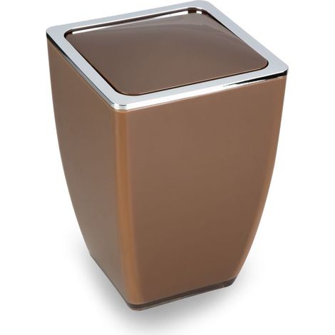 TrendLine Kosmetikeimer Cube 5l cappuccino Mülleimer Schwingdeckeleimer Badeimer