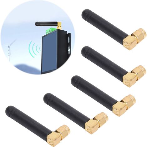 Antenne miniature 5G coudée, antenne ultracourte à bande complète, antenne 5G à coller, connecteur mâle SMA coudé (1/5)