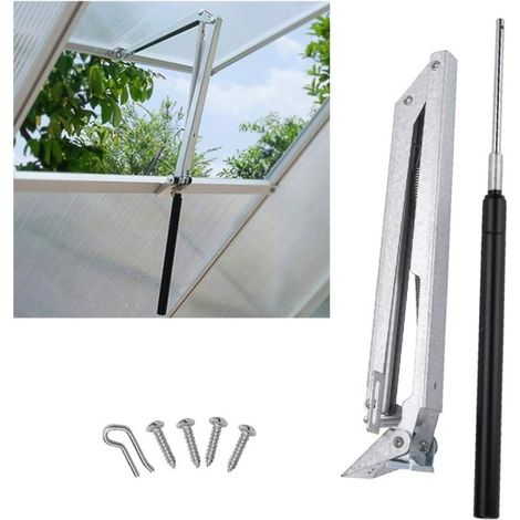 Automatischer Fensteröffner mit Einzelfeder für Gewächshaus und Dachluke im Sommerhaus, Fensteröffner aus verzinktem Aluminiumblech