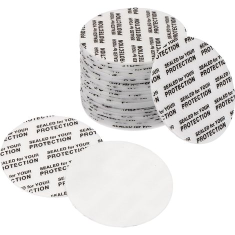 38mm/1.5inch Joints De Scellement Sensibles À La Pression, 500 Pièces Doublures De Bouchon Adhésives En Mousse PS Résistantes À La Falsification Pour Scellements Plastique (1/5)