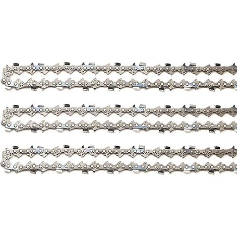 Sägekette 62 Glieder 3er Set Sägeketten 45cm 3/8" Mitnehmer Für 1,3 mm Führungsschiene Kette für Kettensäge (1/5)