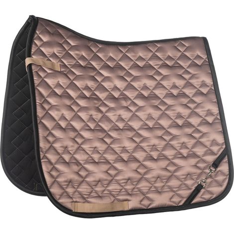 dressage, bianco: Sottosella inglese modello Golden Bit satinato con bordo a contrasto (1/5)