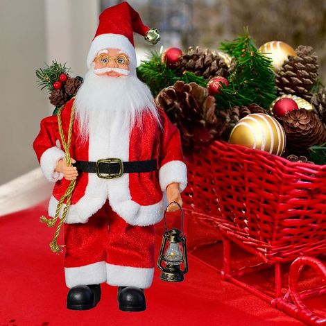 Décorations de Noël 40 cm Père Noël debout Poupée Ornements Extérieur Père Noël Jardin Décoration Noël Intérieur Extérieur Maison Jardin Famille Accessoires Décoration de pelouse A (1/5)