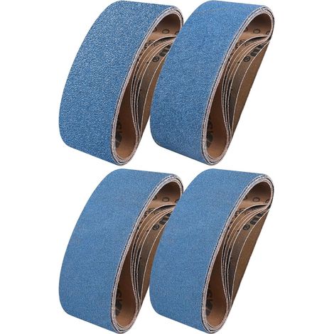 8 Pièces Bande Abrasive 75 x 457 mm Grain 40/60/80/120,Corindon Zirconium Bande Abrasive pour Ponceuse à Bande pour Métal Bois, Haute Performance (1/5)
