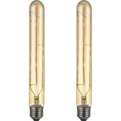 E27 T30 Tube Vintage LED ampoules, verre ambré, 4 Watt, 220-240V, 2700k blanc chaud, lustres, Appliques, Lampes de table (1/5)