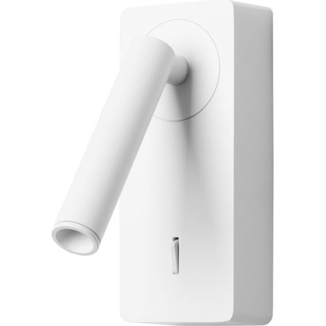 Colo - Luz de Lectura para Dormitorio LED Luz Cálida 3000K con Interruptor. Aplique de Pared Cabecero de Cama Blanco (1/5)