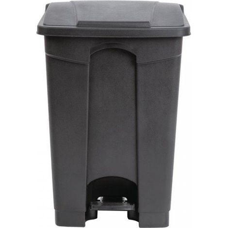 Poubelle à pédale 45 Litres en plastique noire (1/5)