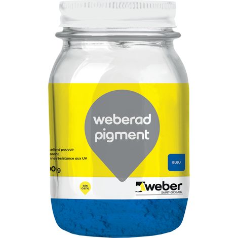 Weber Saint-Gobain Colorant en poudre pour béton et mortier, Bleu, 600g, Weberad pigment