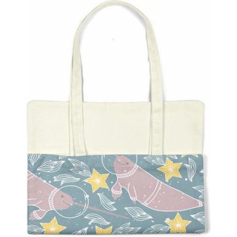 Sac Shopping Tote Bag - Coton 34 x 40 cm - Anse 30 cm - Réutilisable - 1 Pièce (1/4)