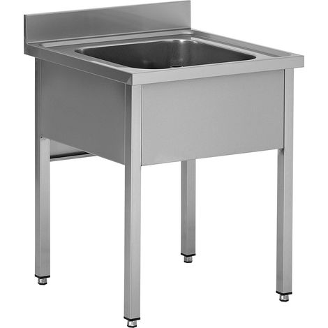 Plonge Légumière Inox avec 1 Bac de 600X500X320 MM - L2G