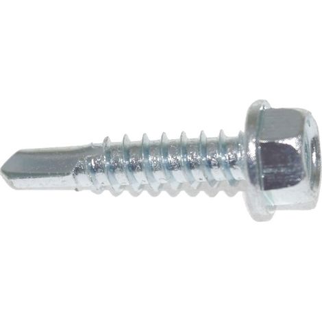 Self Drilling Screw Zinc 5.5 x 25mm Hex Head Pack of 100 (1/4)