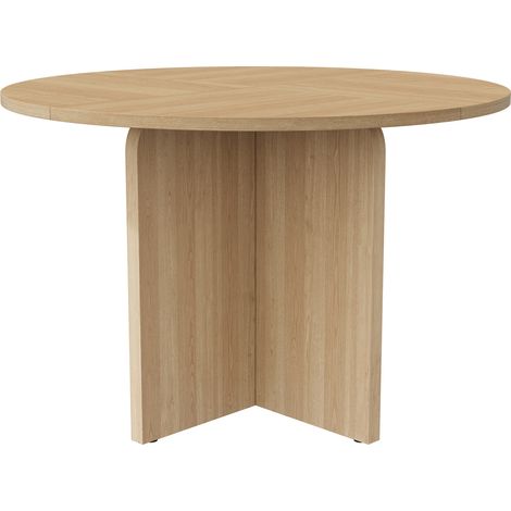Runder Esstisch 120 cm aus MDF in Eichenoptik für 4-6 Personen MODENUIT (1/5)