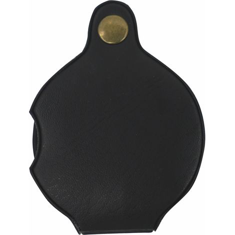 Faltbarer Schlüsselanhänger aus Leder mit Vergrößerungsglas, 15 cm, 15-fache Vergrößerung, transparent, ideal zum Lesen für Senioren und Kinder. Farbe: Schwarz.