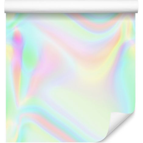 Papel pintado con degradado blanco, menta y verde celadón, 50x1000 cm. (1/5)