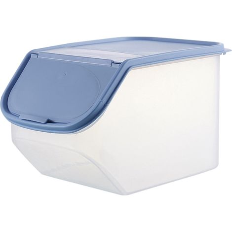 Boîte De Rangement Pour Céréales - Boîte À Riz Étanche Et Anti-Insectes Avec Couvercle À Rabat - PP Alimentaire Épais - 25 x 18,8 x 17 cm - 1 Pièce (1/2)