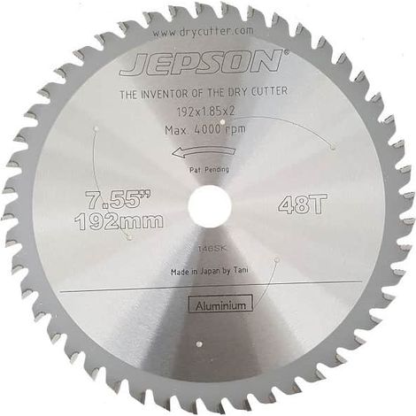 JEPSON Lame de scie carbure Ø192mm - Aluminium - 719248A - 192 mm - 1.8 mm - 20 mm - 48 dents