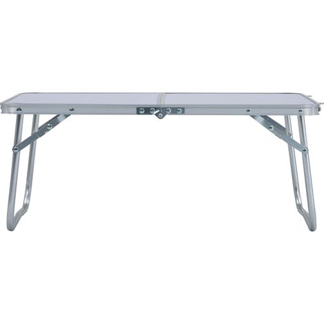 Table pliable de camping Blanc Aluminium 60x40 cm