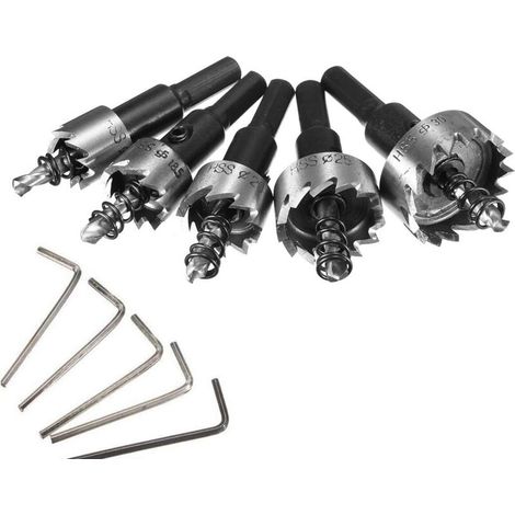 Foret Diament, HSS Scie Cloche Trépan Béton 16/18.5/20/25/30mm 5PCS Foret Carrelage Perçage Dill Fraise Carottier Trou Dent (1/5)