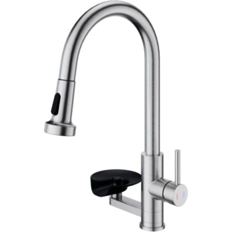Robinet extractible avec joint en forme de coupelle, robinet d'évier de cuisine (1/5)