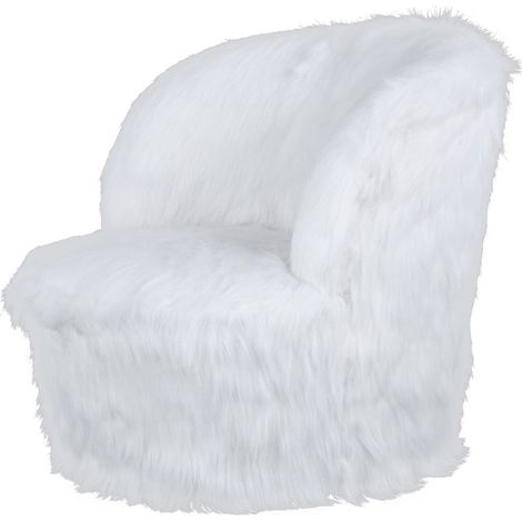 Poltroncina per bambini Nanny in ecopelliccia rosa (1/3)