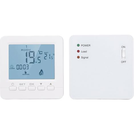Thermostat programmable RF sans fil, contrôleur de chauffage électrique AC230V, ignifuge intelligent (1/5)