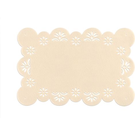 Premier Housewares Flower Design Ivory Placemats - Set of 2