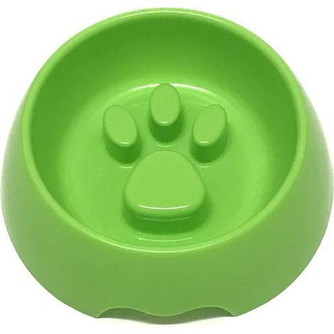 AGE Gamelle pour animaux de compagnie Empreintes de chien Slow Food Gamelle anti-étouffement Gamelle en plastique pour chien Gamelle pour chat (1/4)