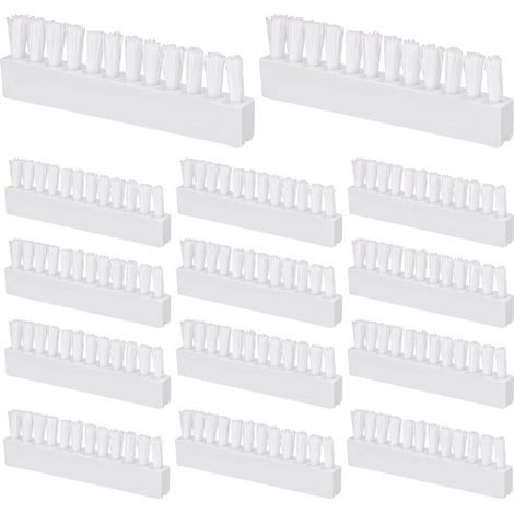 14pcs Brosse de Piscine, Brosses de Remplacement de Tête d'Aspirateur de Piscine 8x2,5cm Blanc Plastique Outils de Nettoyage de Piscine pour Fixation de Tête d'Aspirateur de Piscine (1/5)