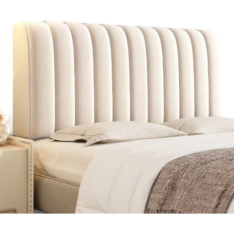 Housse De Protection Universelle En Velours Lait Pour Table De Chevet 180 Cm Compatible Avec Housses Matelassées Beige