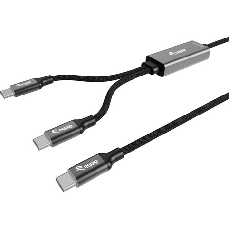 Equip Kabel USB-C4.0-C Y-Kabel PD140W St/St 1.50m schwarz