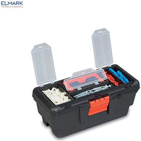 CASSETTA PORTA ATTREZZI IN PLASTICA CON ORGANIZZATORE 13"