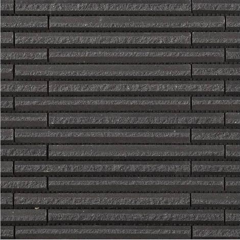 Mosaïque de grès cérame Zen INAX HOSOWARI BORDER - Black boîte de 1 m2 - Noir - boîte de 1 m2