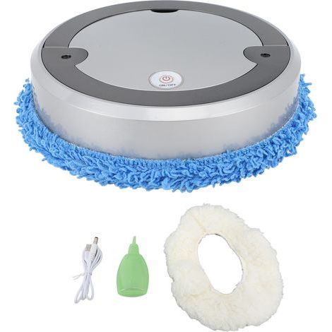 Ortviai Robot Balayeuse-Traîneuse Intelligent avec Réservoir d’Eau de 50 ml, Batterie 2400 mAh, Couleur Gris Argenté (1/5)