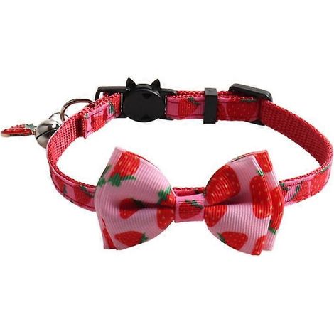 Collier réglable pour chat en forme de nœud papillon, costume formel de smoking, cravate avec clochette fraise, accessoire élégant pour chien ou félin.