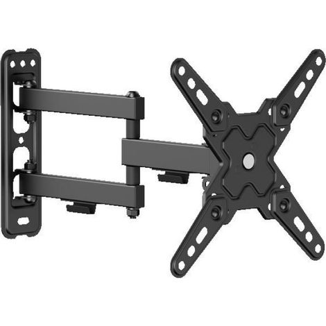 Support Murale Universel - Pour Téléviseurs LED LCD 13 À 43 Pouces - Réglable En Profondeur 66 À 370 Mm - VESA Compatibles - Charge Max 20 Kg - Noir (1/3)