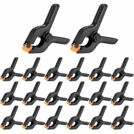 20 Pièces Pinces à Ressort, 2 Pouces Pinces Clips, Pince de Serrage Serre-joint pour Travaux du Bois et Studio de Photographie (1/4)