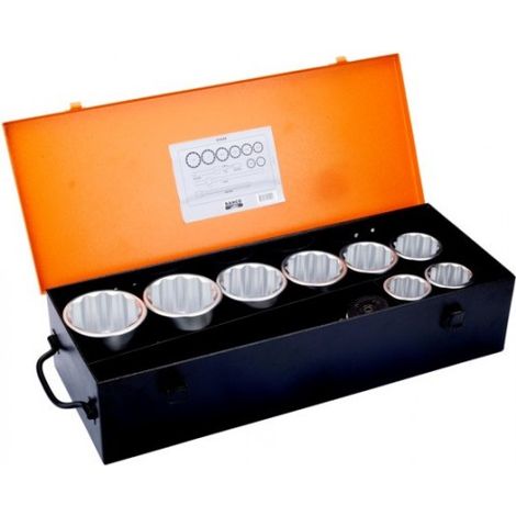 BAHCO - Jeu de douilles 1" avec profil 12 pans, dimensions en pouces - 11 pcs, 670 mm