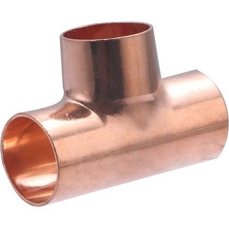 Kupfer-Löt-T-Stück mit gleicher Innengewindeöffnung – Ø 22 mm – 973-22L1 (1/4)