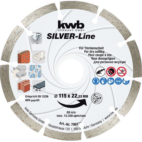 kwb 796570  Diamanttrennscheibe Durchmesser 125 mm Bohrungs-Ø 22 mm  1 St.