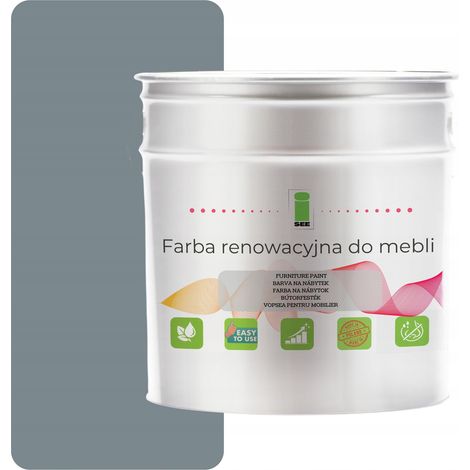 Peinture pour meubles de cuisine gris satiné 7000, 2,5 L, pour façades en bois, 2 en 1 (1/5)